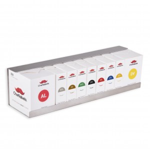 HACCP voordeel set 9 wateroplosbare stickers met RVS Houder